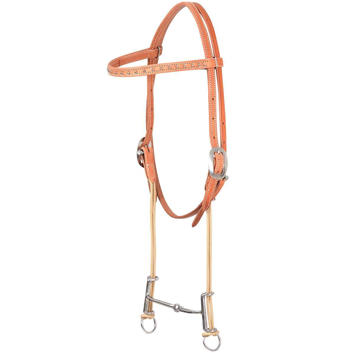 Classic Equine Loomis Single Ear Headstall & Draw Gag Bit With Twisted Wire - Chocolate Roughout