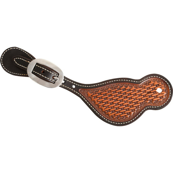 outlet with discounts 26CE Medium Martin Saddlery Spur Strap Cowboy  Chocolate Basketweave