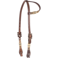 Rawhide / Floral Headstall